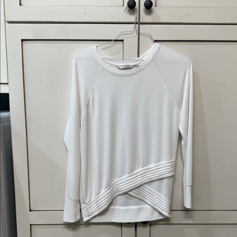 Athleta White Women's Sweatshirt with Ribbed Hem